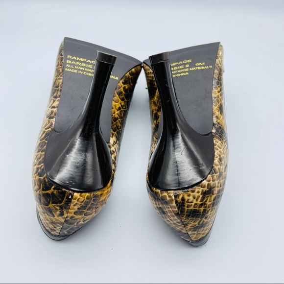 NEW Rampage Reptile Animal Print Bow Stiletto Heels - Picture 9 of 9